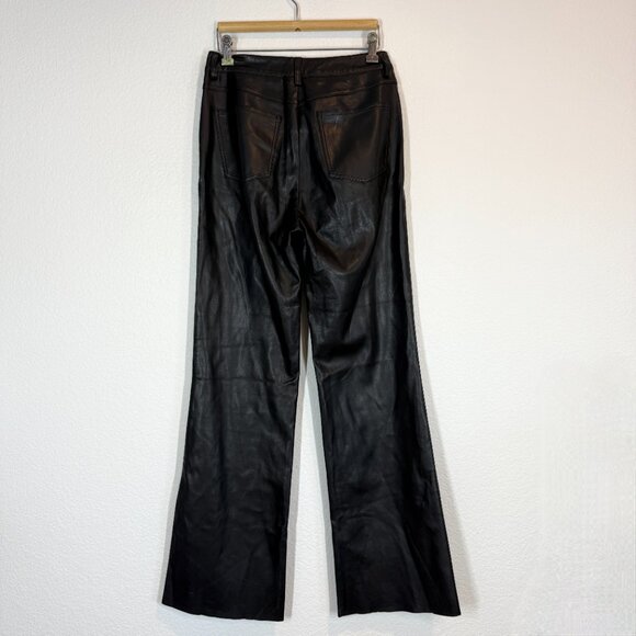 Tiger Mist Faux Leather Pants Straight Leg Chic Edgy vegan Clubwear Y2K Medium - Picture 11 of 11